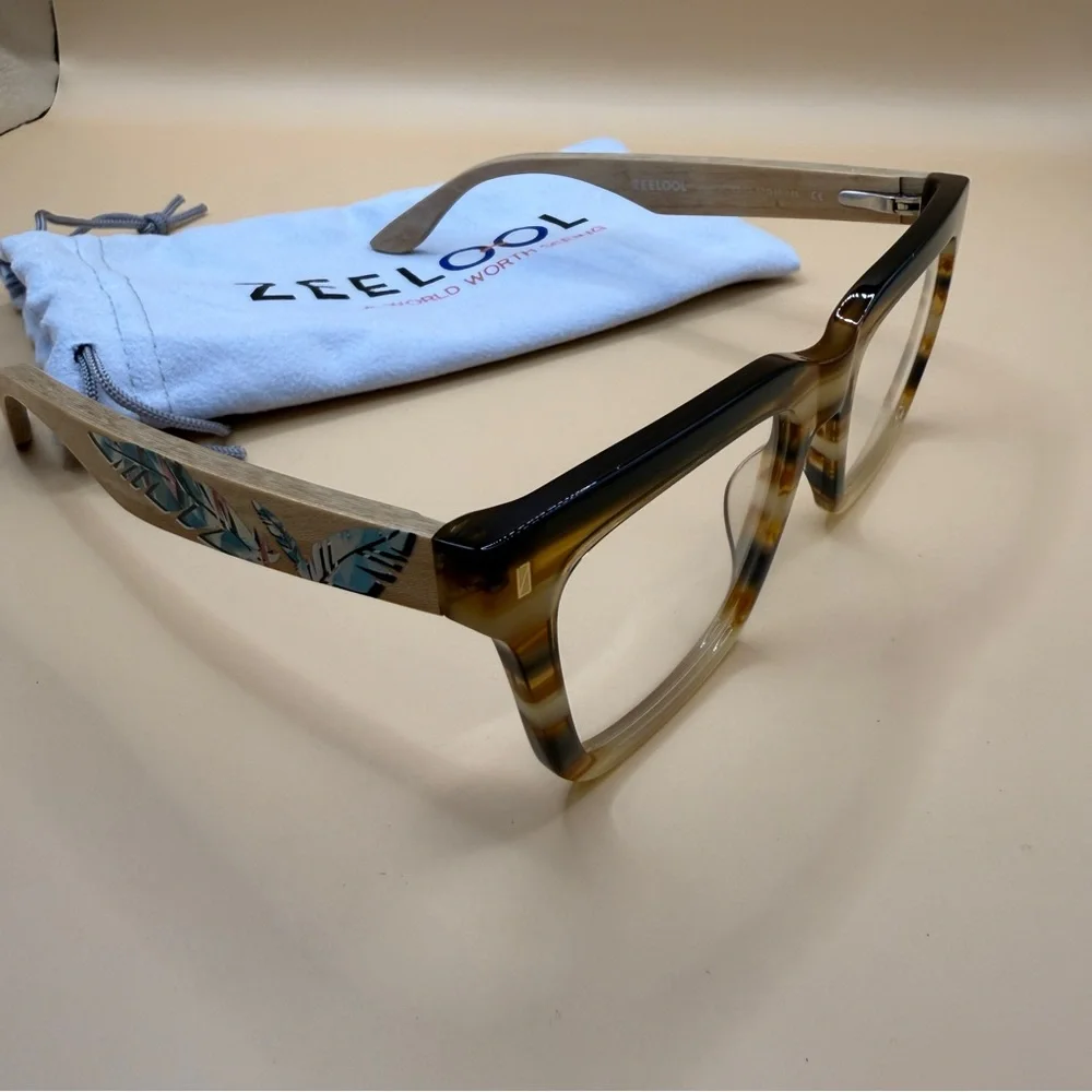 Zeelool Tortoise Shell Square Glasses, No Prescription